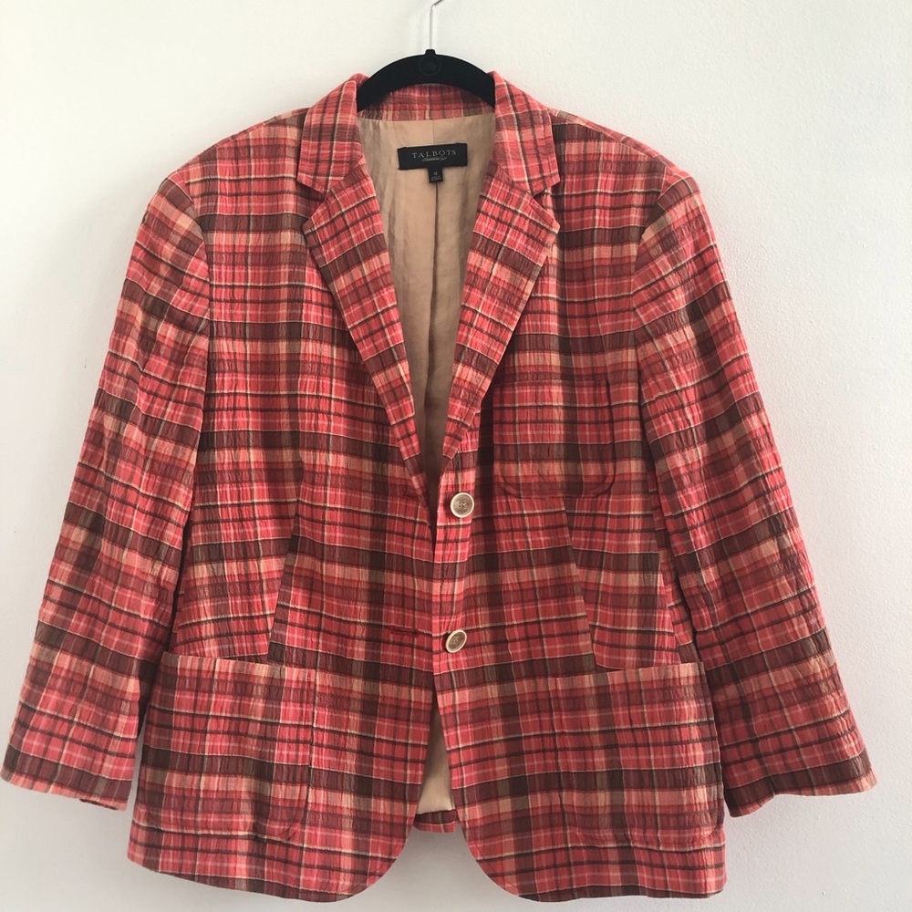 Talbots Plaid Blazer